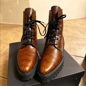 Freda Salvador Emi Lug Sole Lace Up Boot